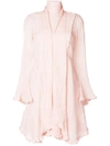 CHLOÉ TIED-NECK FRILLED DRESS,CHC18SRO7604012633484