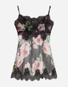 DOLCE & GABBANA CHIFFON LINGERIE TOP,O7A61THS1P5HNH41