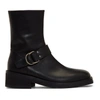 ANN DEMEULEMEESTER ANN DEMEULEMEESTER BLACK BUCKLE BOOTS,1801-4218-370