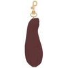 JW ANDERSON BURGUNDY EGGPLANT KEYCHAIN,AC11WP17