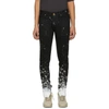 Fear Of God Skinny-fit Zip-detailed Painted Selvedge Denim Jeans In Black Romper