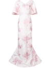 CHRISTIAN SIRIANO FLORAL PRINT GOWN,R181701512604171