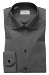 Eton Slim Fit Twill Dress Shirt In Dark Grey