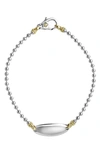 Lagos Beloved Oval Plate Bracelet In Silver