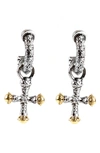 KONSTANTINO CROSS DROP EARRINGS,SKMK3074-109