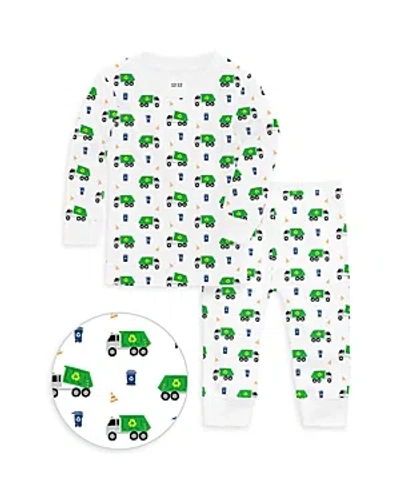 1212 Boys' Printed Long Sleeve Pajama Set - Little Kid In Recycling Trucks