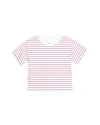 1212 Girls' Short Sleeved Tee - Little Kid In Malibu Pink Stripe