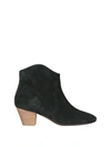 Isabel Marant Dicker Suede Ankle Boots In Nero