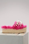 MIU MIU Platform mohair mules,5XX276 3I33 F0029