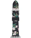 KATE SPADE WOMEN'S MULTICOLORED FLORAL SILICONE APPLE WATCH STRAP