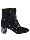 ROCHAS SEQUIN ANKLE BOOTS,RO2912406104 999052