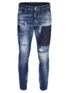 DSQUARED2 BLUE SKINNY JEANS,10391589