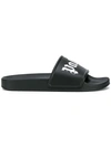 Palm Angels Black Logo Pool Slides