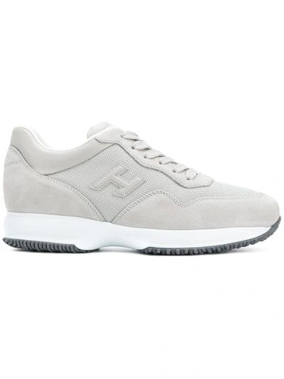 Hogan Panelled Trainers In Nude & Neutrals
