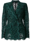 DOLCE & GABBANA DOUBLE BREASTED LACE BLAZER,F299OTHLMCL12648507