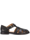 Church's Fisherman Nevada Leather Sandals In Black