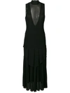 PROENZA SCHOULER SHEER PANEL LONG SHIFT DRESS,R174304JYL3512540863
