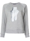ALEXA CHUNG ballet shoes print sweatshirt,1704JE13CO20612632664