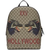 GUCCI GUCCI BEIGE GG SUPREME XXV HOLLYWOOD WOLF BACKPACK,419584 9HUAT