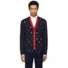GUCCI GUCCI NAVY INSECT CARDIGAN,496454 X9I04