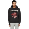 Gucci Fy Cotton Sweatshirt With Wolf In Black