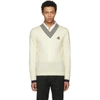 GUCCI GUCCI OFF-WHITE EMBROIDERED INSECT SWEATER,496442 X9I00
