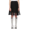 PRADA Black Pleated Chiffon Skirt,P147N 1QLQ