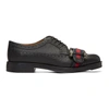 GUCCI GUCCI BLACK BEYOND TAG BROGUES,496244 DHRF0