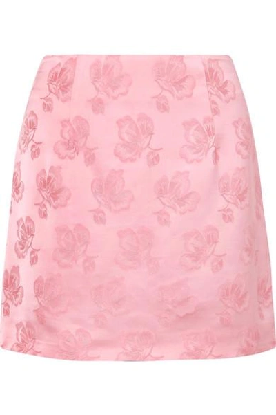 Alexa Chung Alexachung Pink Floral Jacquard Skirt