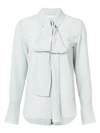 CHLOÉ grey bow blouse,C18SHT59004017