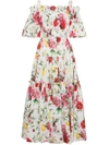 DOLCE & GABBANA Floral Off The Shoulder Dress,F68E1TFS57S12447277