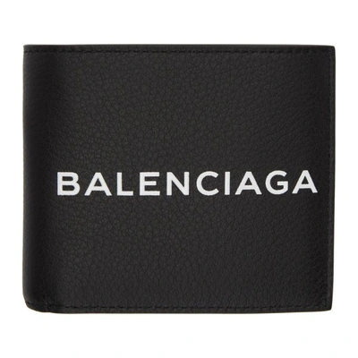 Balenciaga 黑色徽标 Everyday 钱包 In Black