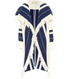 Chloé Striped Cotton And Wool-blend Blanket Coat In Cream