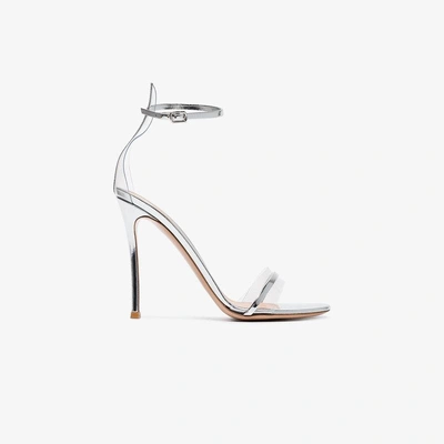 Gianvito Rossi Exclusive To Mytheresa.com – G-string Patent Leather Sandals In Metallic