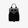 JW ANDERSON JW ANDERSON BLACK PIERCE MINI SUEDE BACKPACK,HB51WR1812547673