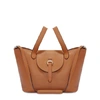 MELI MELO MELI MELO THELA MEDIUM TAN BROWN LEATHER WITH ZIP CLOSURE TOTE BAG FOR WOMEN,TH02-02-Z-N
