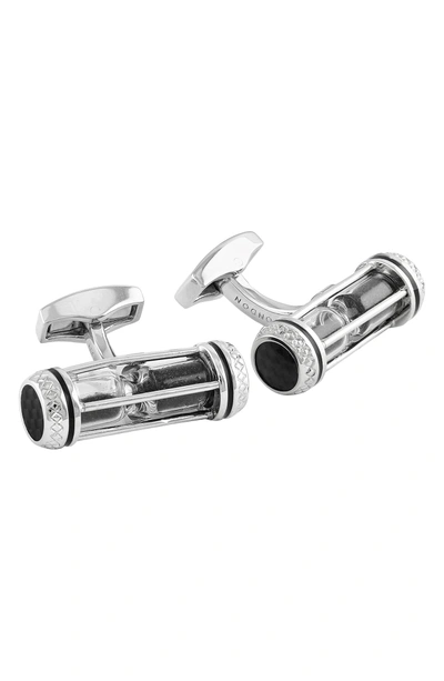 Tateossian Hourglass Cuff Links, Black
