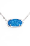 Kendra Scott Elisa Drusy Necklace, 15 In Cobalt Drusy