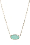 Kendra Scott Elisa Pendant Necklace In Teal Drusy/ Gold