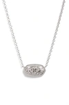 Kendra Scott Elisa Pendant Necklace In Violet Drusy/ Silver