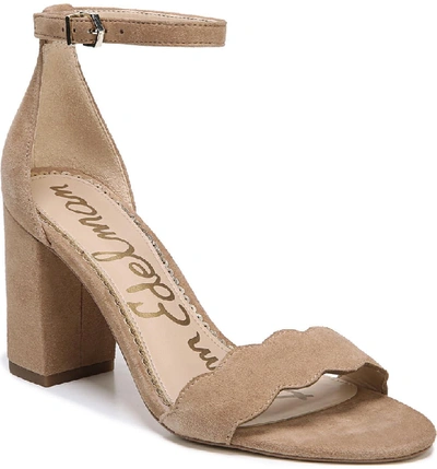 Sam Edelman Odila Ankle-strap Dress Sandals Women's Shoes In Golden Caramel Suede