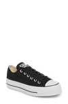 Converse Ctas Lift Clean Ox Sneakers In Black/ White/ White