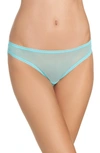 On Gossamer Mesh Hip Bikini In Blue Radiance