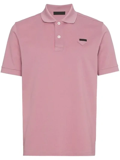 Prada Shortsleeved Polo Shirt In Pink