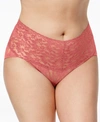Hanky Panky Plus Size Signature Lace Retro Vikini 9k2124x In Peachy Keen