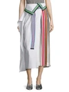 DIANE VON FURSTENBERG Side Pleated Ribbon Skirt,0400096166814