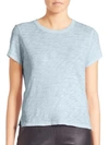 Atm Anthony Thomas Melillo Cotton Schoolboy Crewneck Tee In Lagoon
