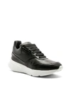 ALEXANDER MCQUEEN ALEXANDER MCQUEEN LEATHER LACE UP SNEAKERS IN BLACK,505033WHRU3