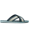 JIMMY CHOO JIMMY CHOO CLIVE FLIP FLOPS - BLUE,CLIVEGGU12641881