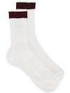 VALENTINO VALENTINO RIBBED SOCKS - WHITE,PB3KI01D3TD12649343